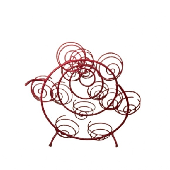 Vintage Red Metal Spiral Spring Cupcake / Muffin Tree - Picture 2 of 4